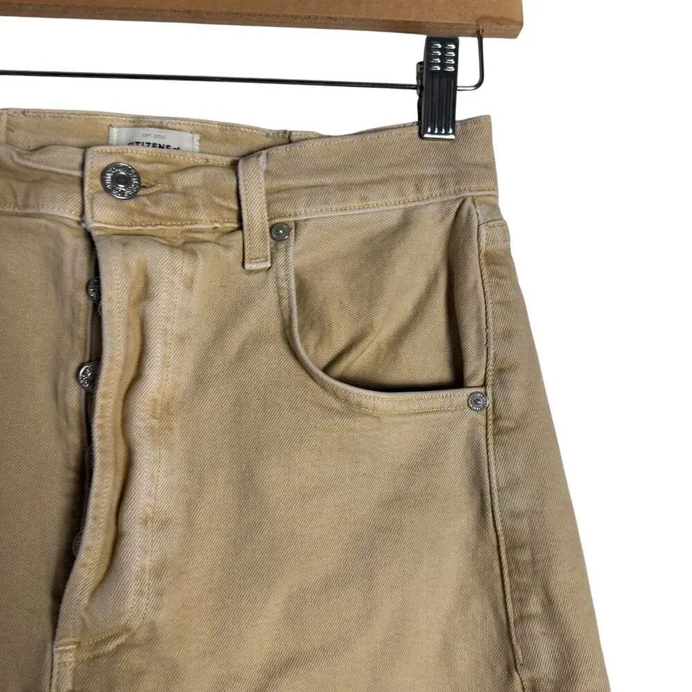 Citizens Of Humanity Tan Straight Leg Jeans - Picture 7 of 16